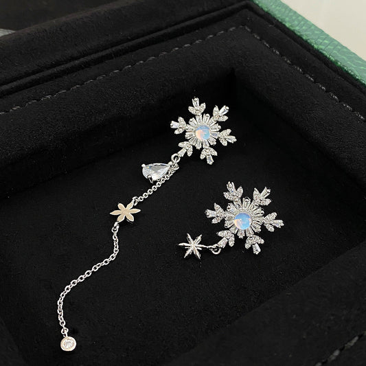 Snowflake Drop Earrings - Gold - Plated - Abbott Atelier