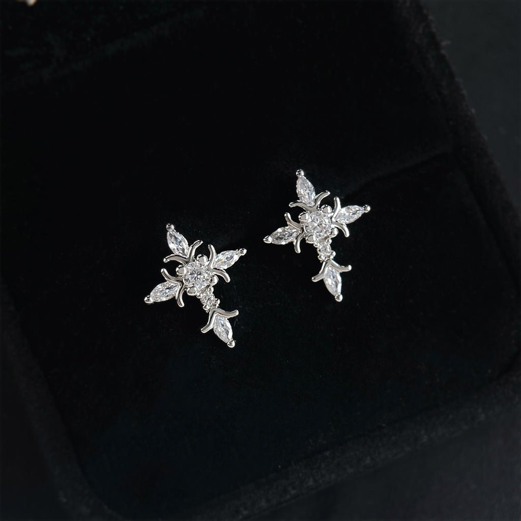 Starlace Cross Earrings - Hypoallergenic - Abbott Atelier