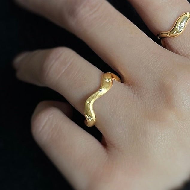 Starlight Wave Ring - Gold - Plated - Abbott Atelier