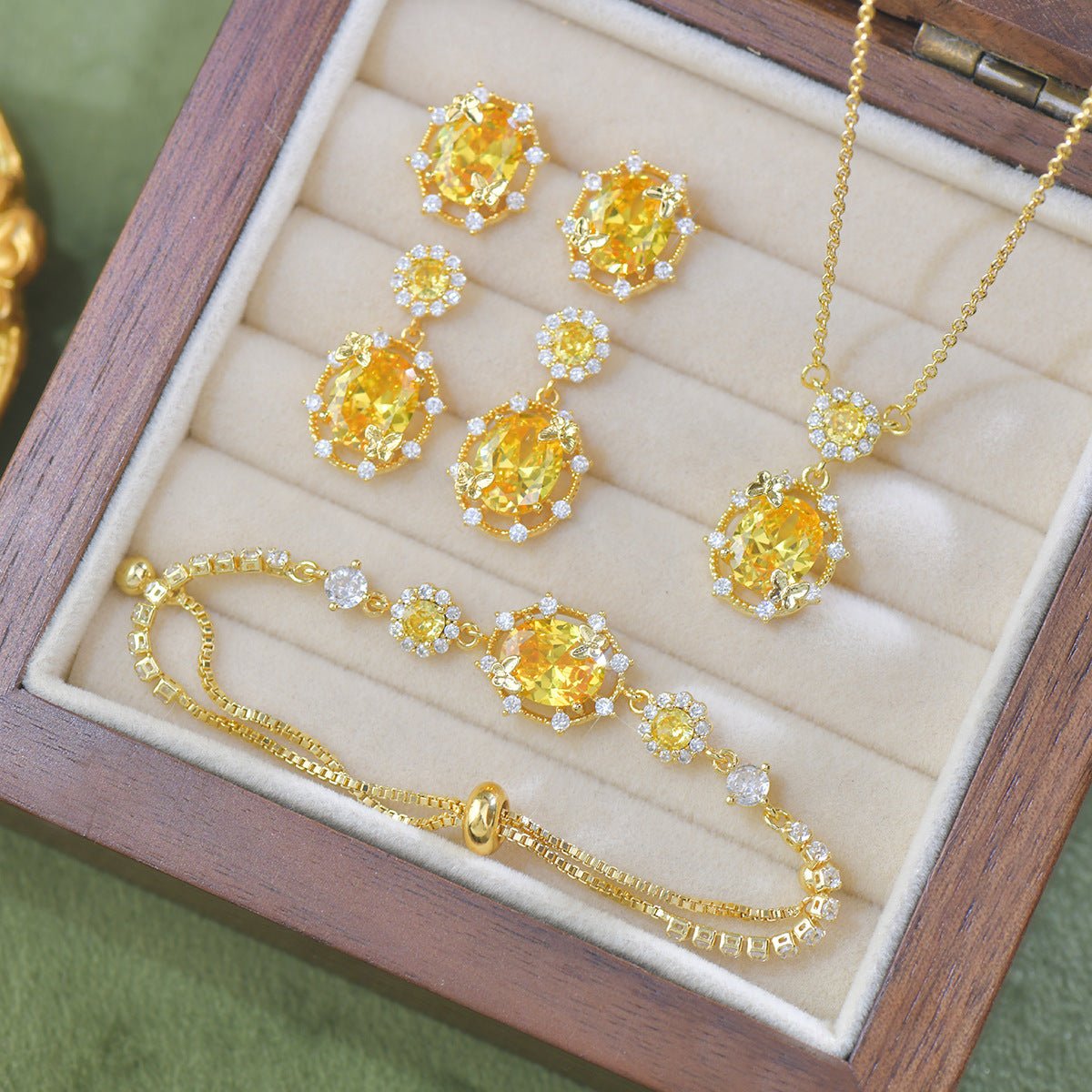 Sunshine Butterfly Drop Earrings - Gold Plated - Abbott Atelier