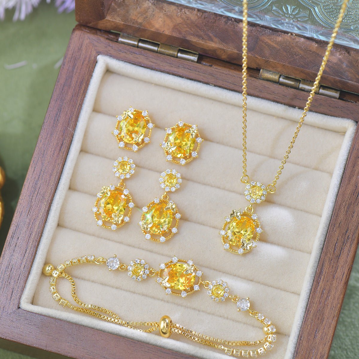 Sunshine Butterfly Drop Earrings - Gold Plated - Abbott Atelier