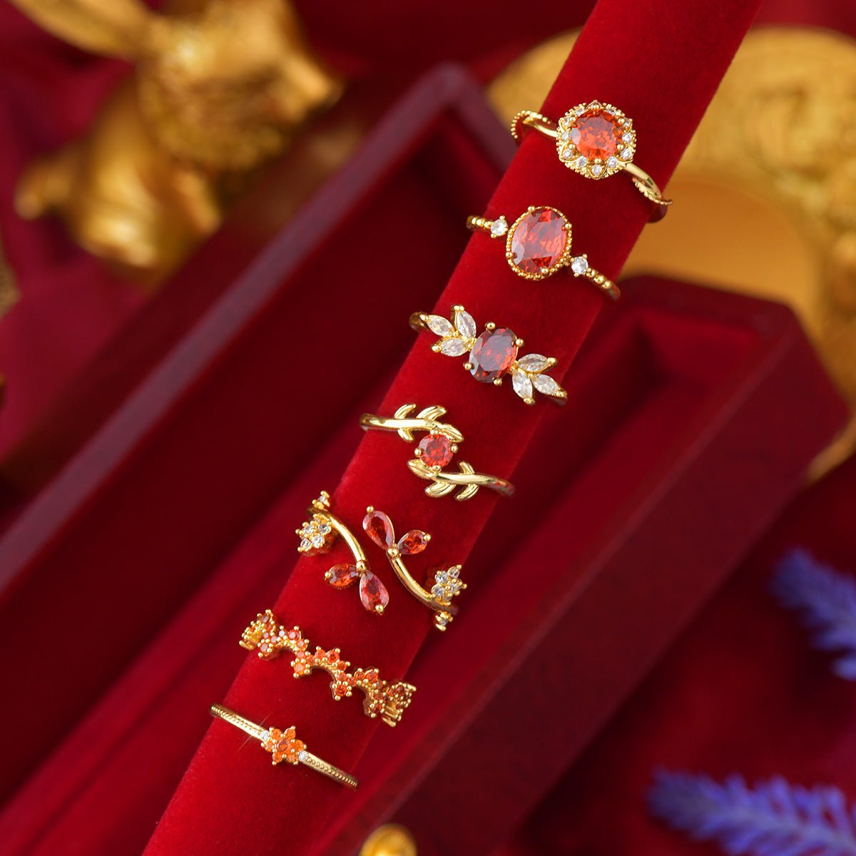 Twist Ruby Ring - Gold - Plated - Abbott Atelier