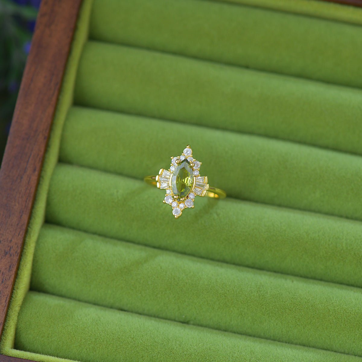Verdant Art Deco Ring - Gold - Plated - Abbott Atelier