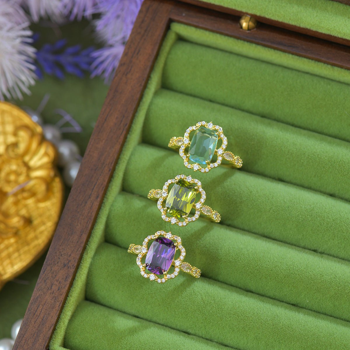Verdant Fleur Royale Ring - Gold - Plated - Abbott Atelier