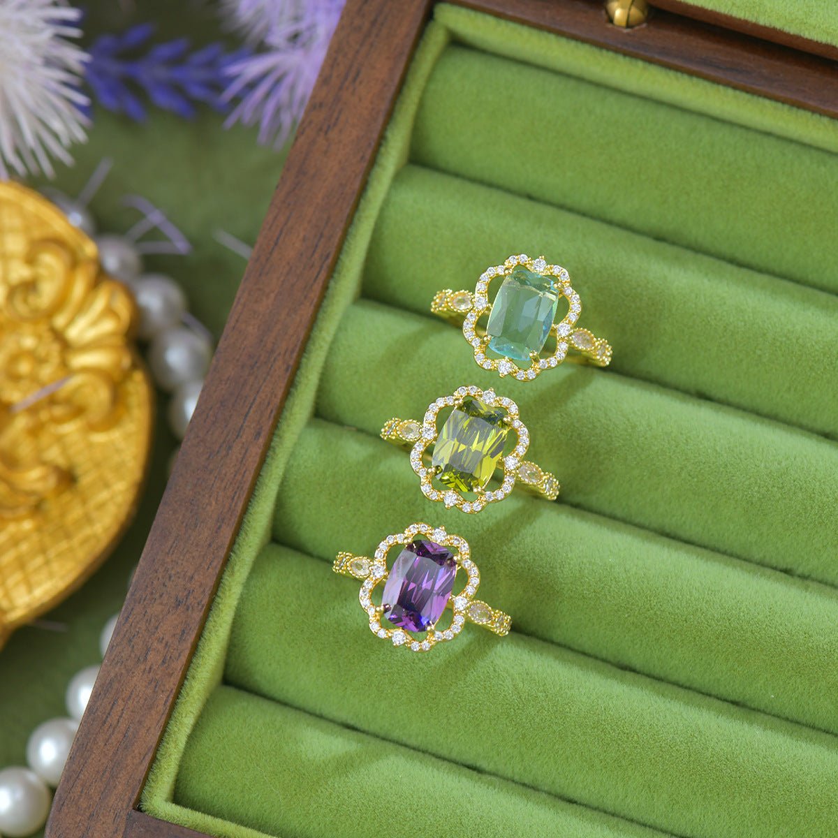 Verdant Fleur Royale Ring - Gold - Plated - Abbott Atelier