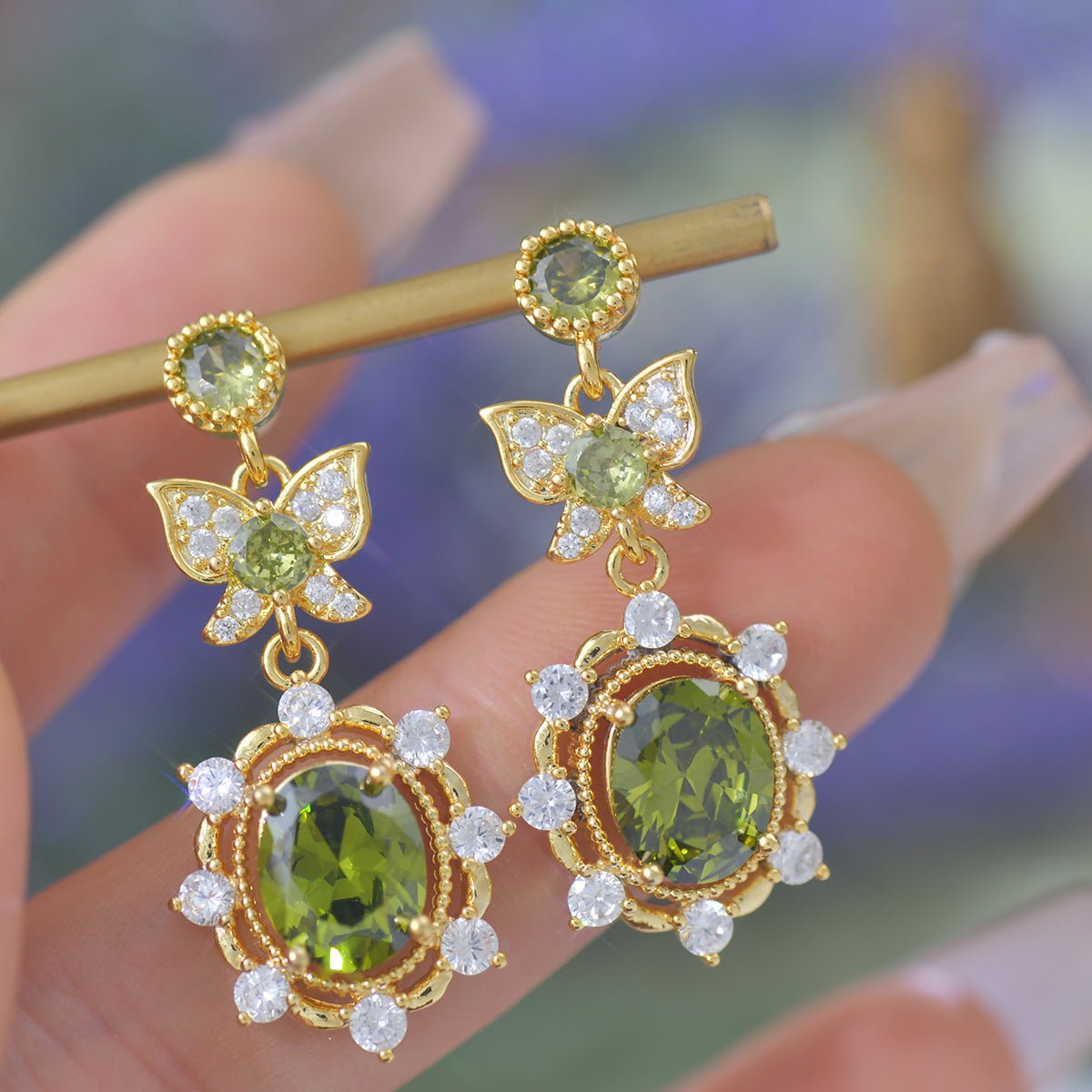 Verdant Flutter Earrings - Hypoallergenic - Abbott Atelier
