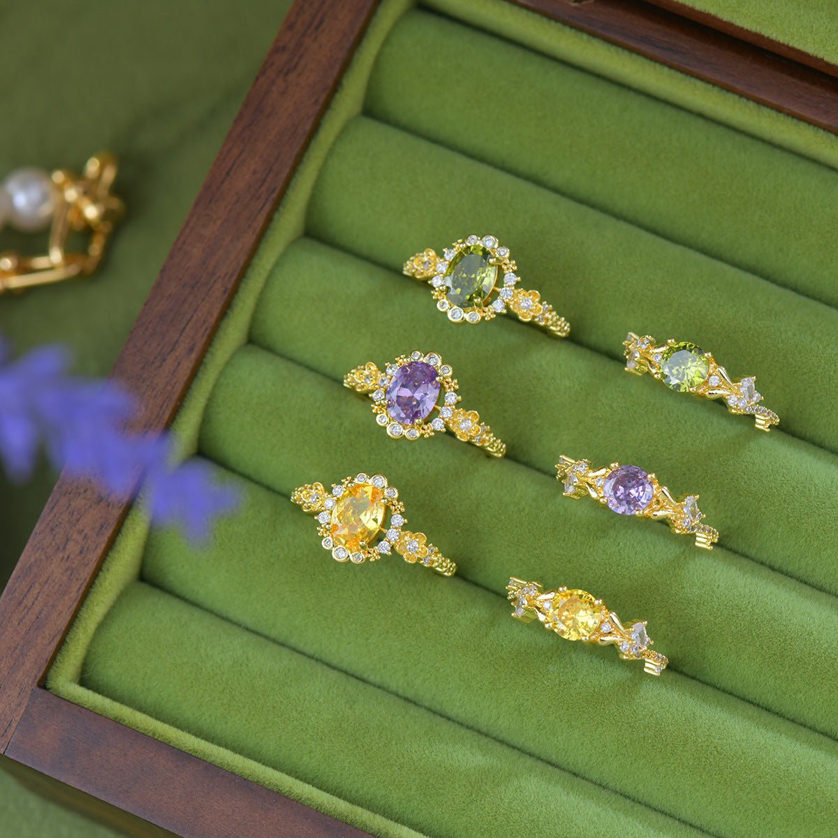 Verde Bloom Ring - Gold - Plated - Abbott Atelier