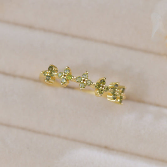 Verde Blossom Band Ring - Gold - Plated - Abbott Atelier