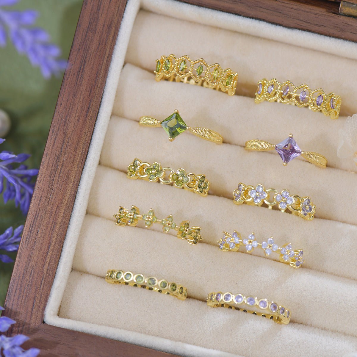 Verde Blossom Link Ring - Gold - Plated - Abbott Atelier