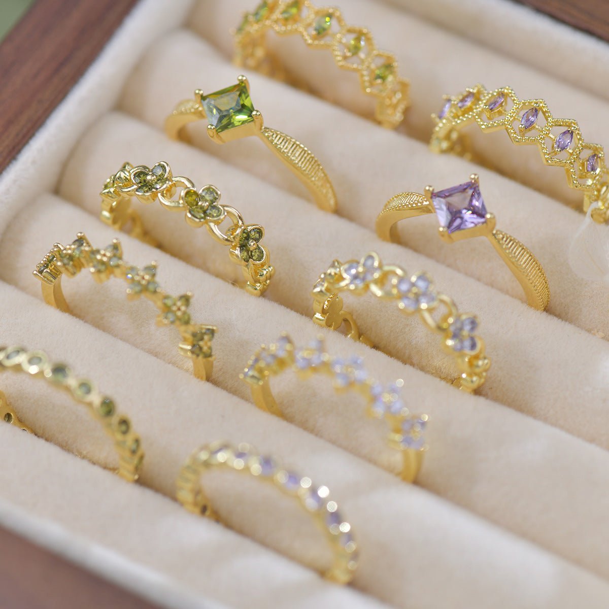 Verde Blossom Link Ring - Gold - Plated - Abbott Atelier