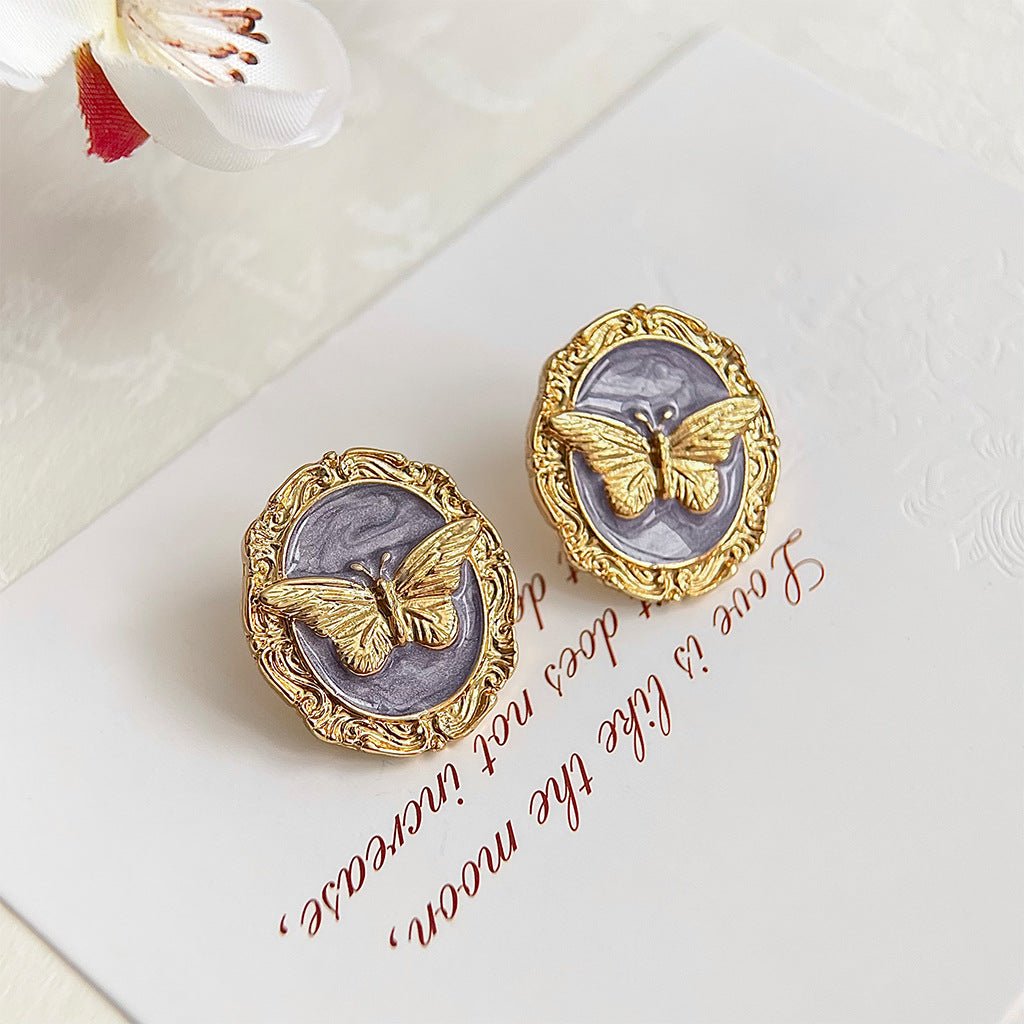 Vintage Butterfly Earrings - Hypoallergenic - Abbott Atelier