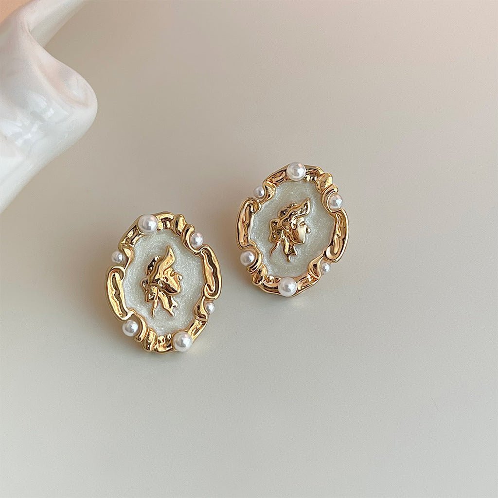 Vintage Cameo Earrings Abbott Atelier Romantic Jewelry