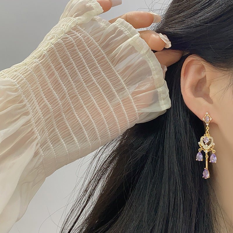 Violet Chandelier Earrings - Hypoallergenic - Abbott Atelier
