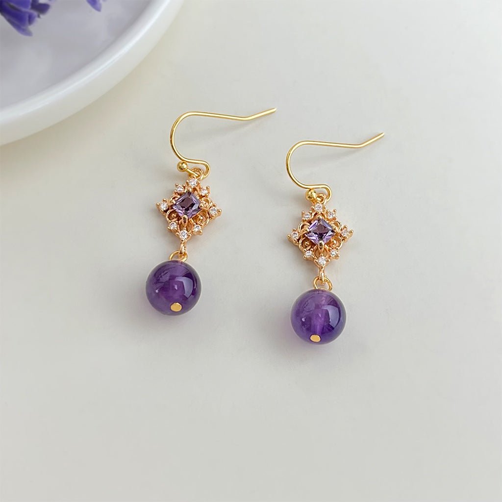 Violet Daphne Earrings - Hypoallergenic - Abbott Atelier