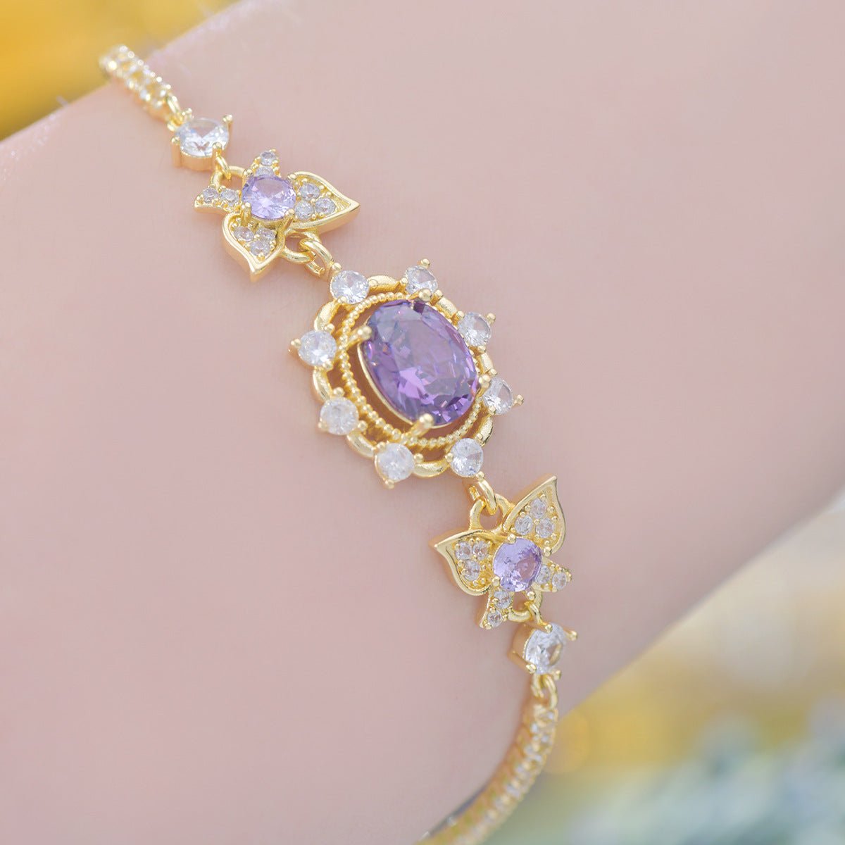 Violet Flutter Bracelet - Gold Plated - Abbott Atelier