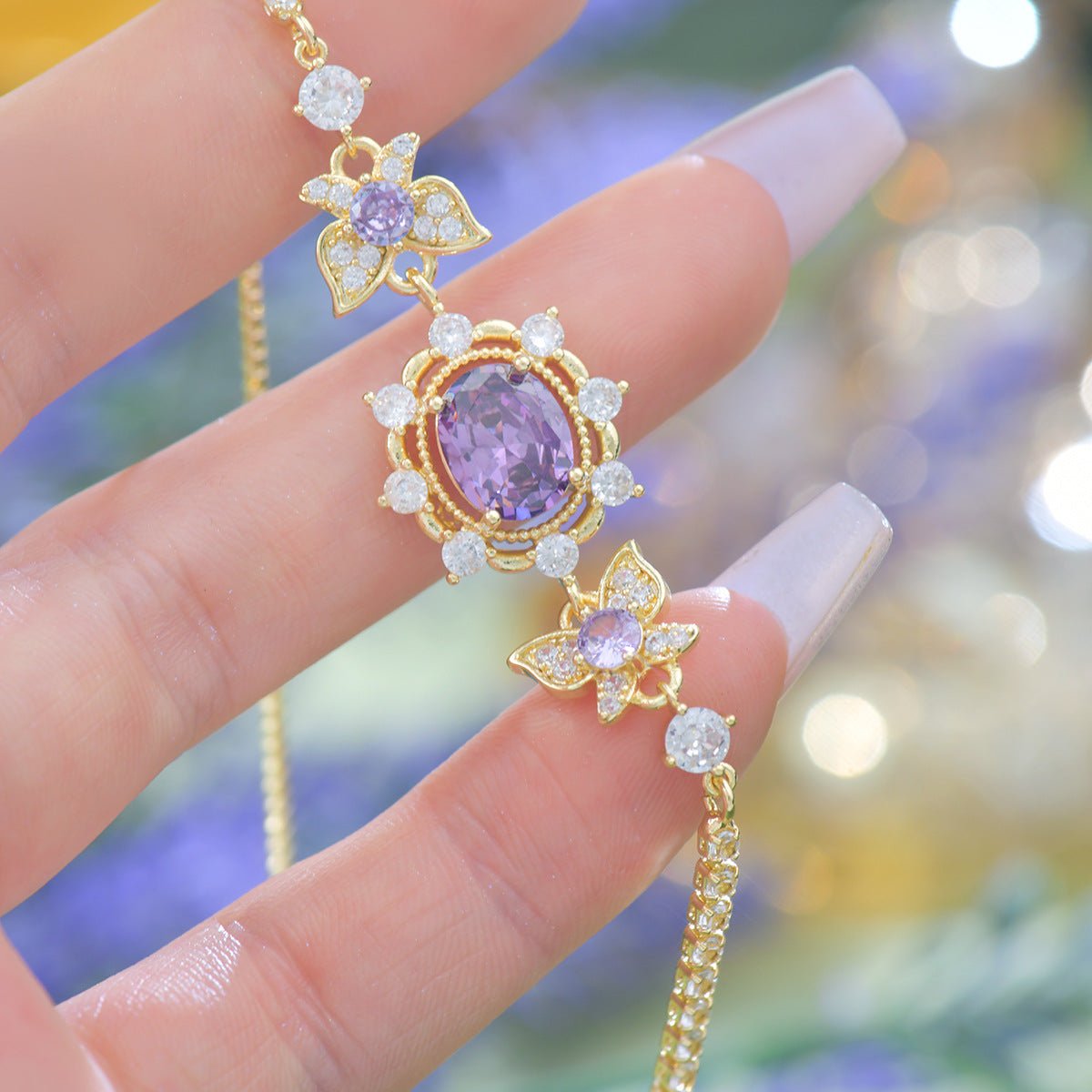 Violet Flutter Bracelet - Gold Plated - Abbott Atelier