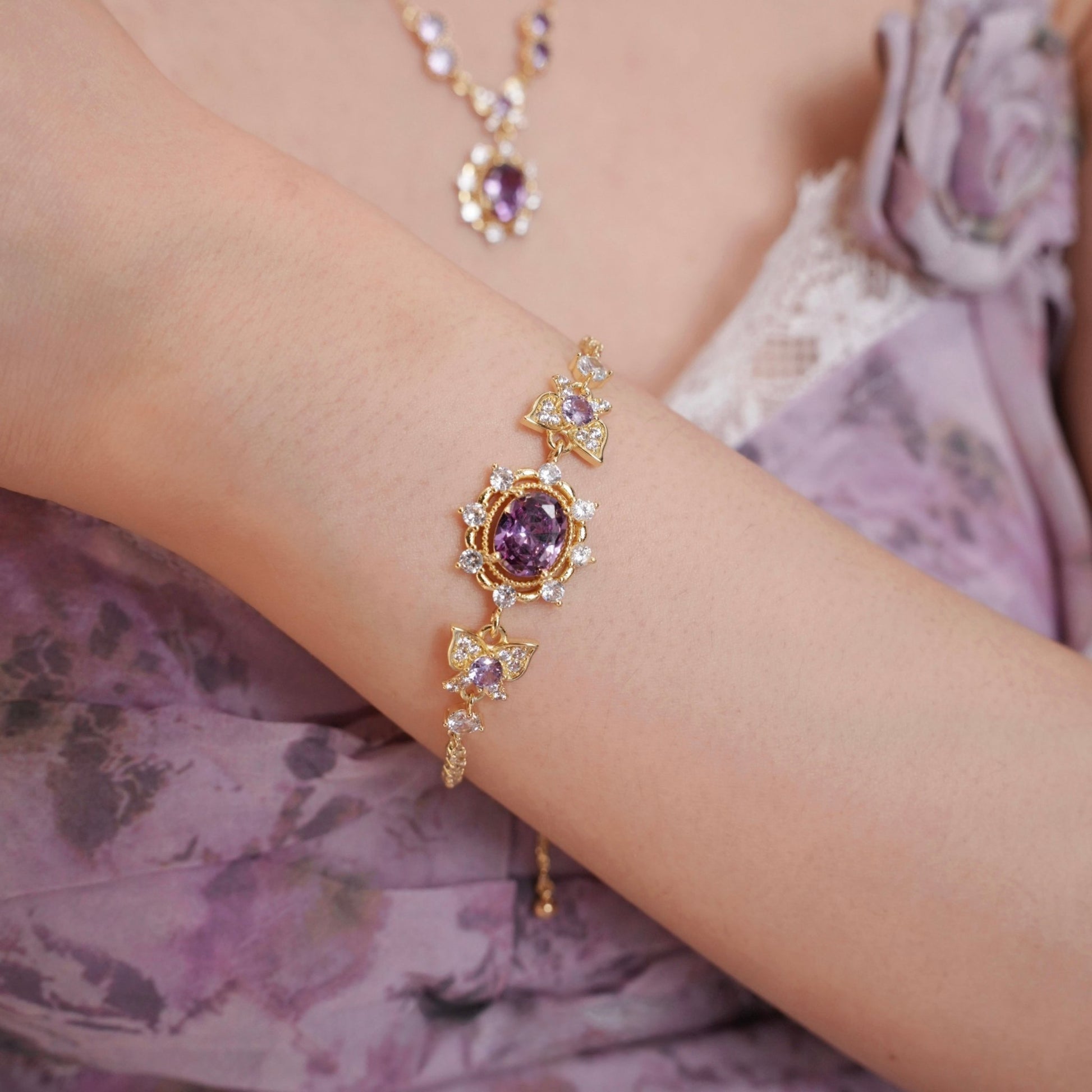 Violet Flutter Bracelet - Gold Plated - Abbott Atelier