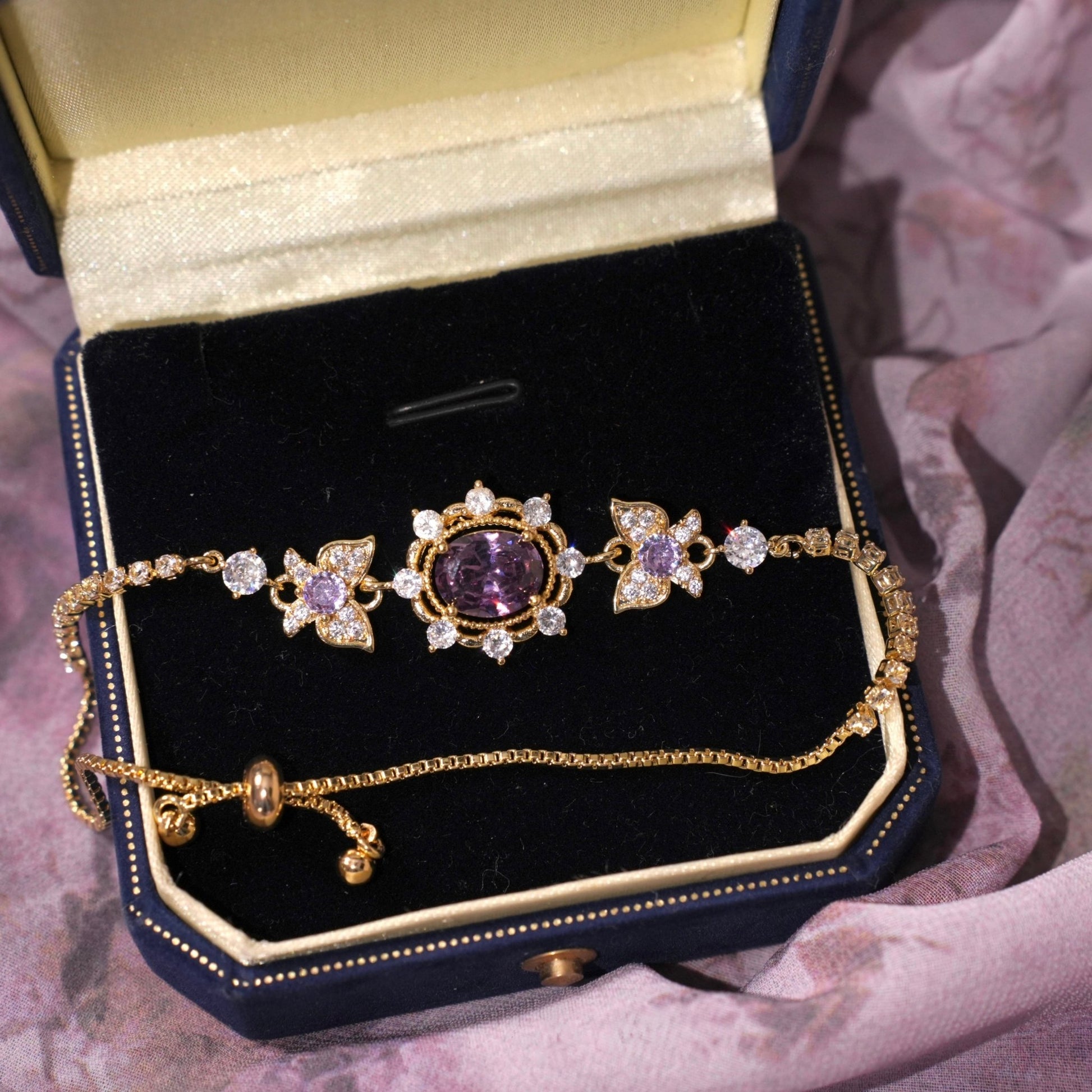 Violet Flutter Bracelet - Gold Plated - Abbott Atelier