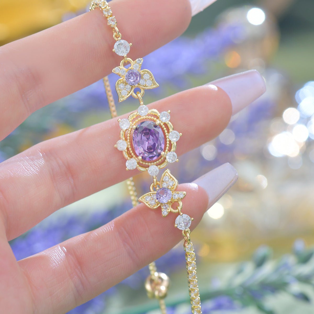 Violet Flutter Bracelet - Gold Plated - Abbott Atelier