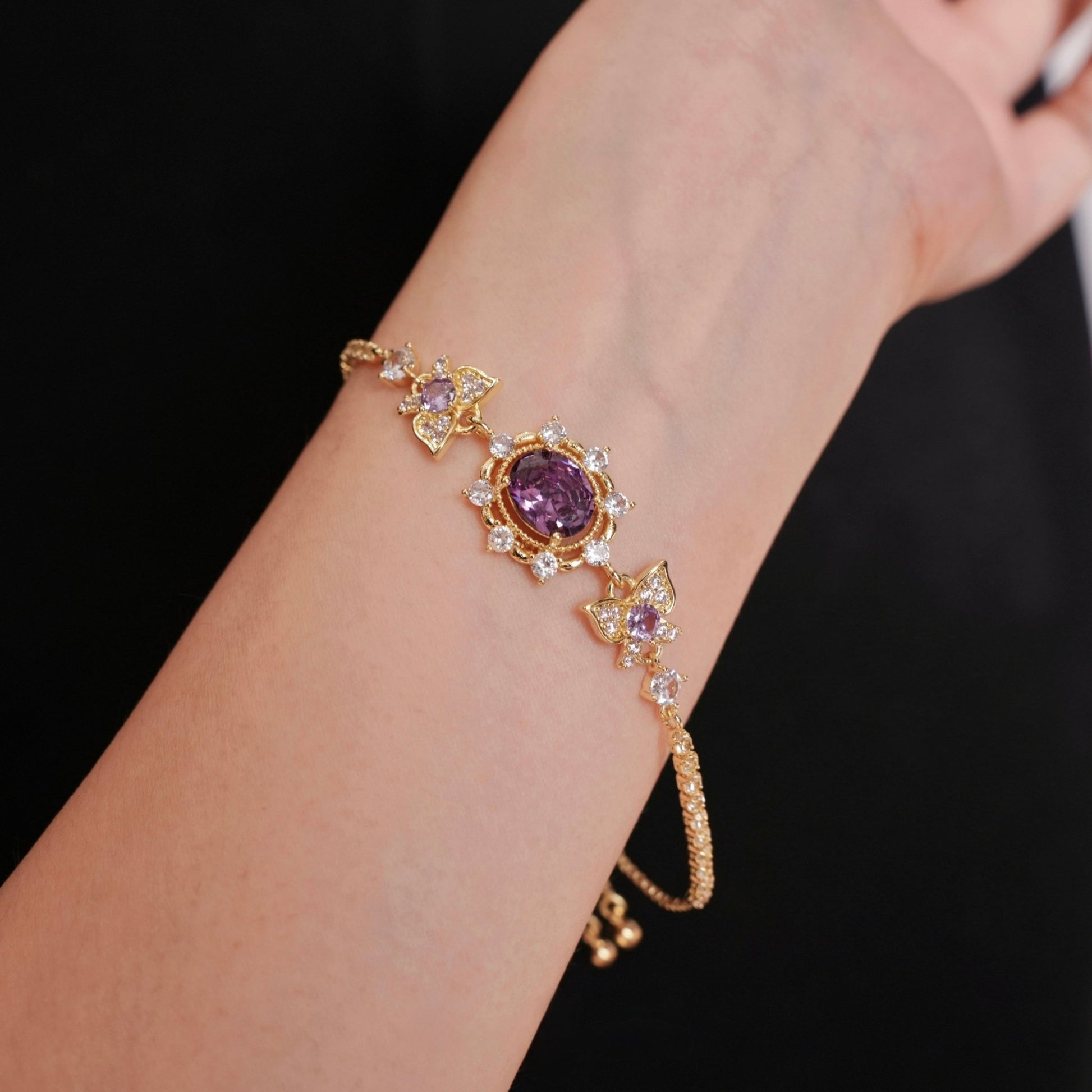 Violet Flutter Bracelet - Gold Plated - Abbott Atelier