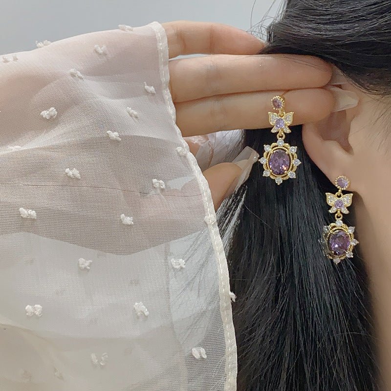 Violet Flutter Earrings - Gold Plated - Abbott Atelier