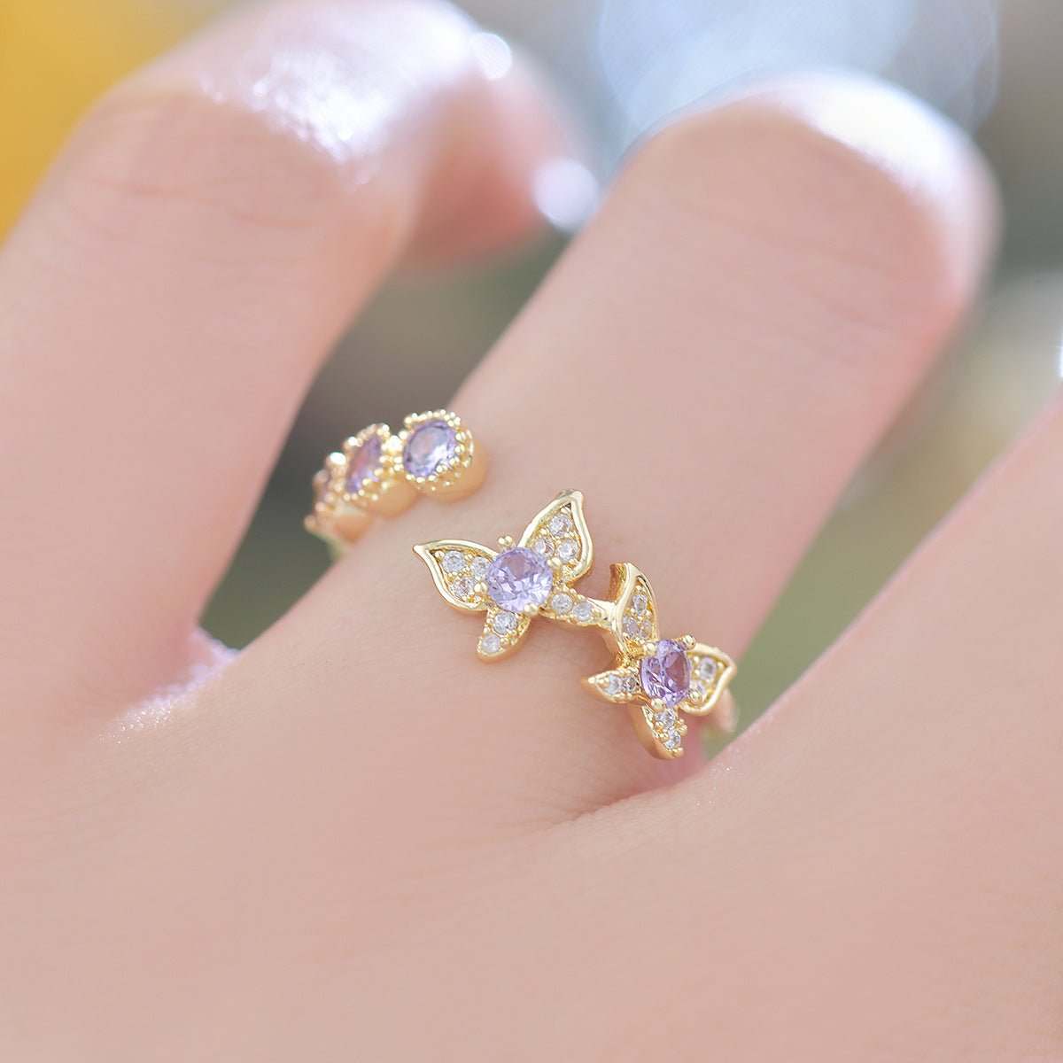 Violet Flutter Ring - Gold - Plated - Abbott Atelier