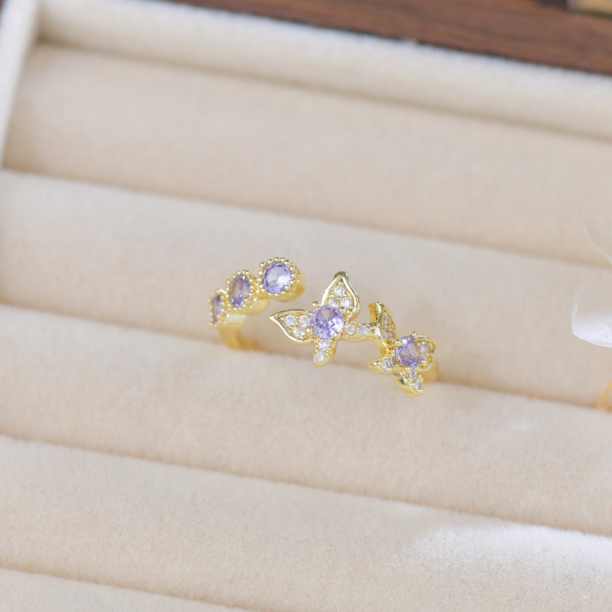 Violet Flutter Ring - Gold - Plated - Abbott Atelier