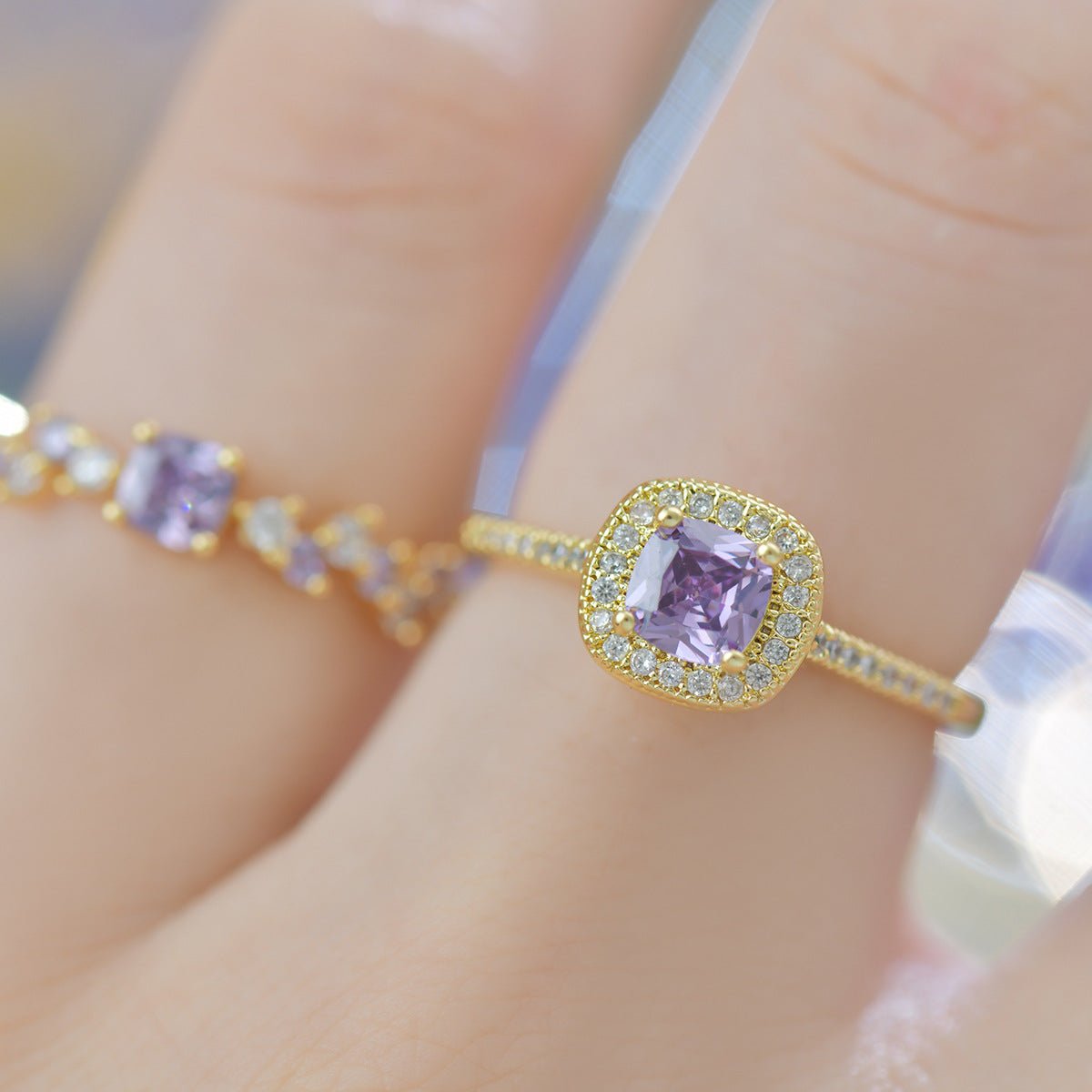 Violet Halo Ring - Gold - Plated - Abbott Atelier
