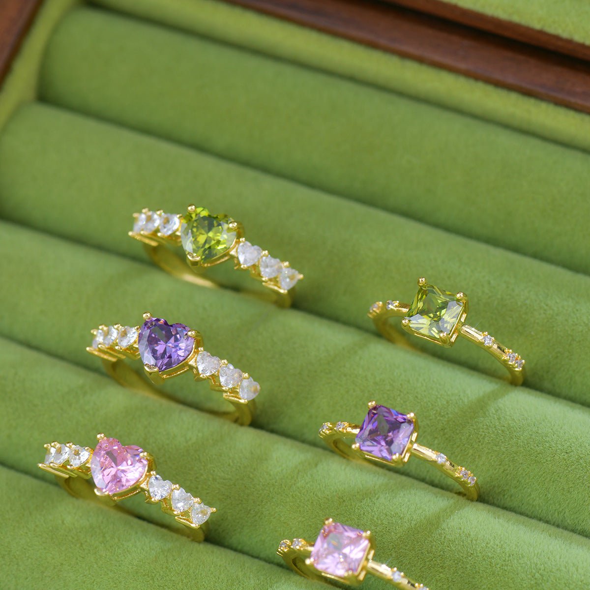 Violet Heart Ring - Gold - Plated - Abbott Atelier