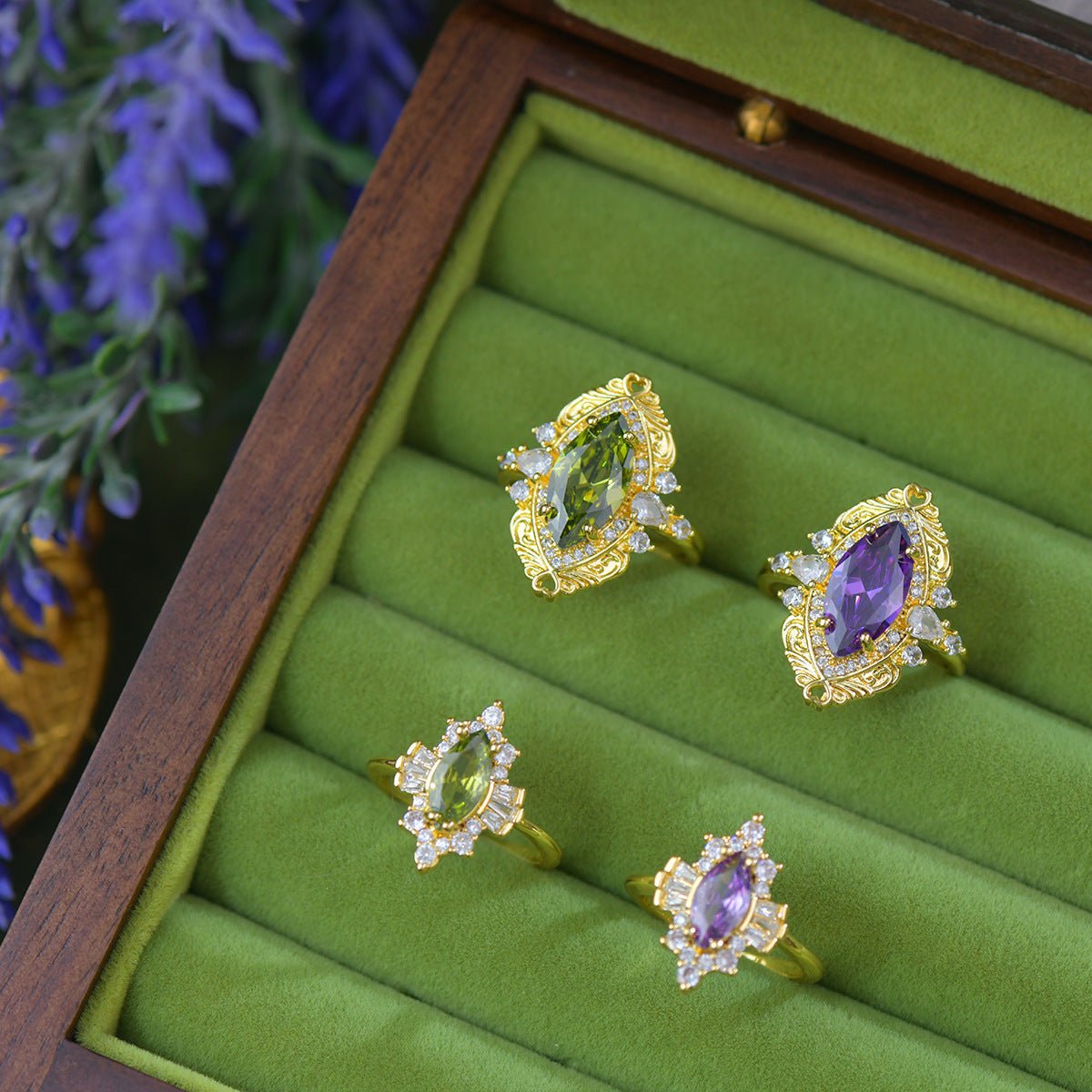 Violet Heirloom Ring - Gold - Plated - Abbott Atelier