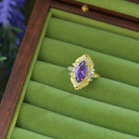 Violet Heirloom Ring - Gold - Plated - Abbott Atelier