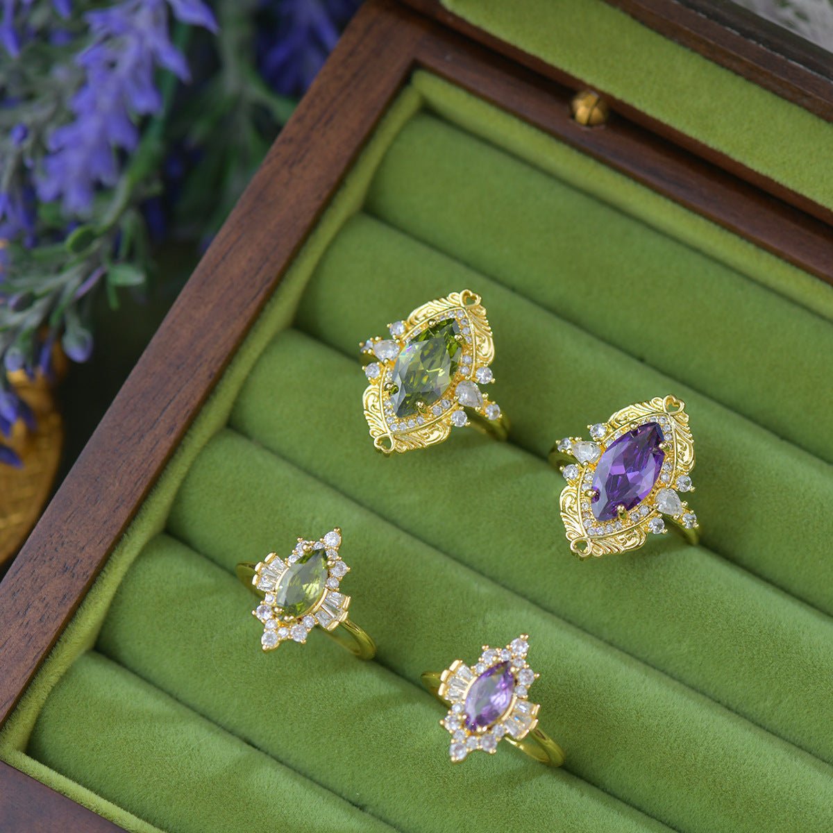 Violet Heirloom Ring - Gold - Plated - Abbott Atelier