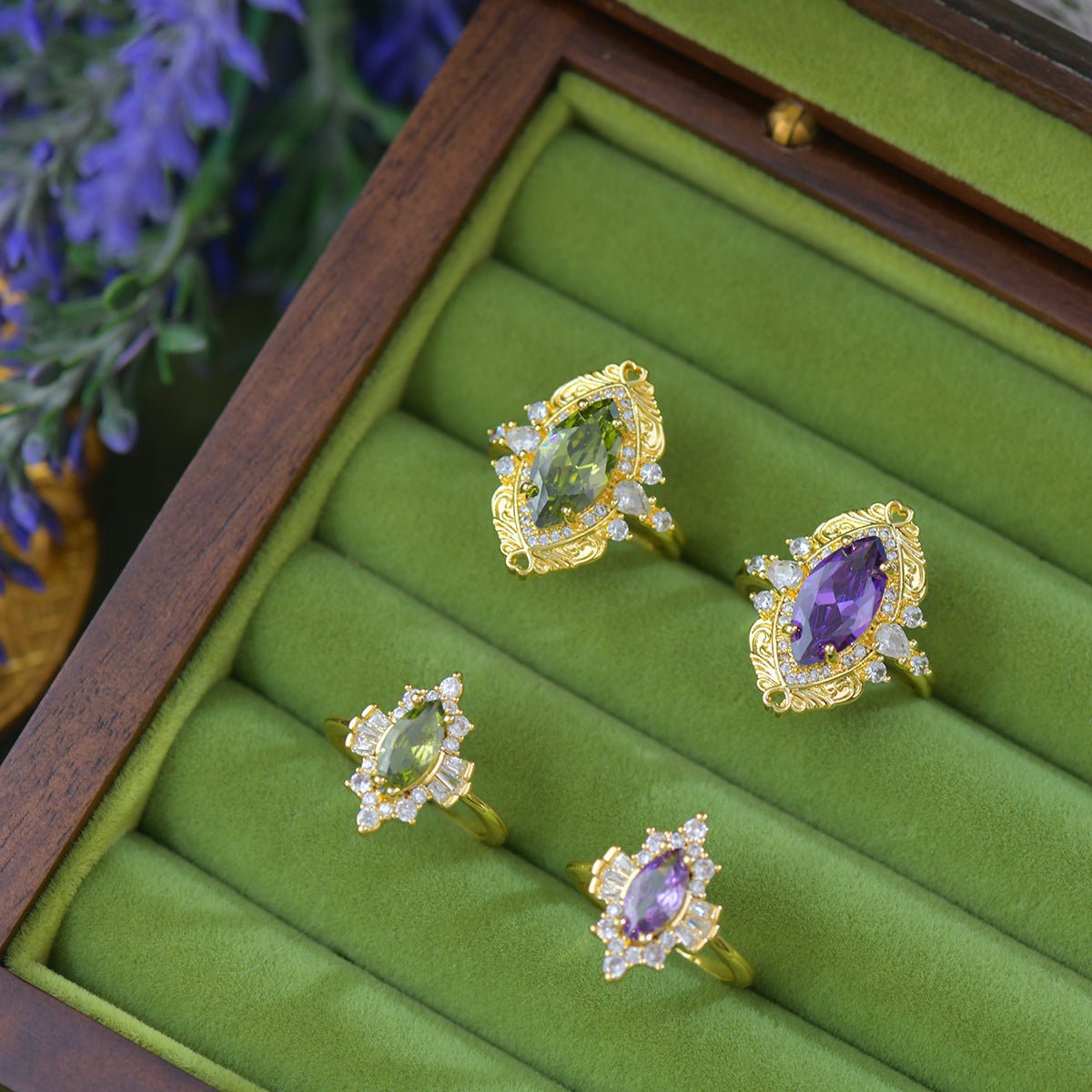Violet Heirloom Ring - Gold - Plated - Abbott Atelier