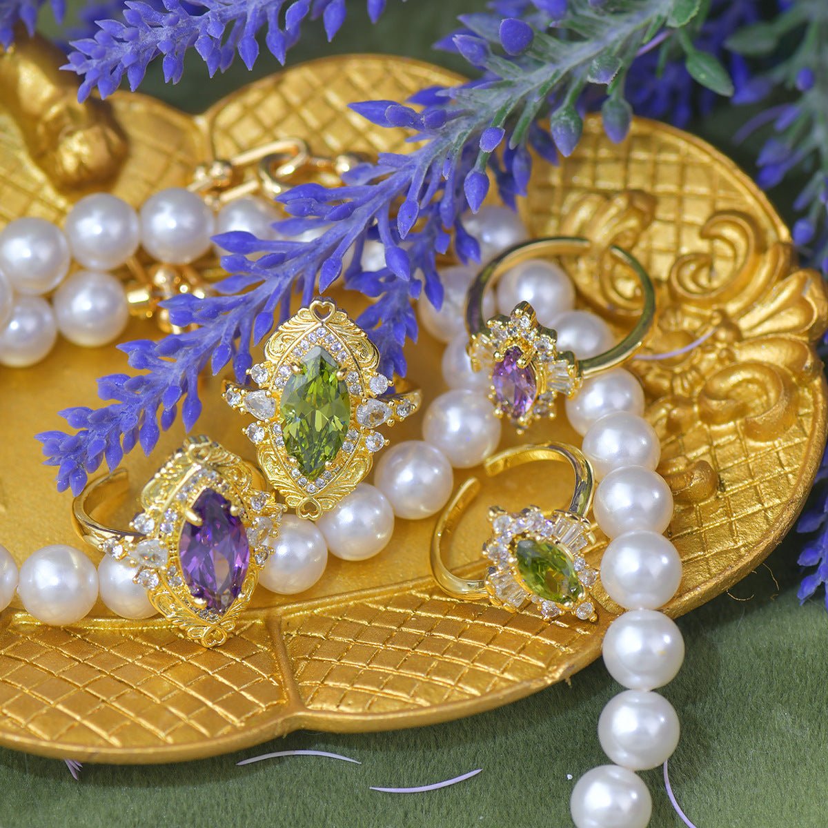 Violet Heirloom Ring - Gold - Plated - Abbott Atelier