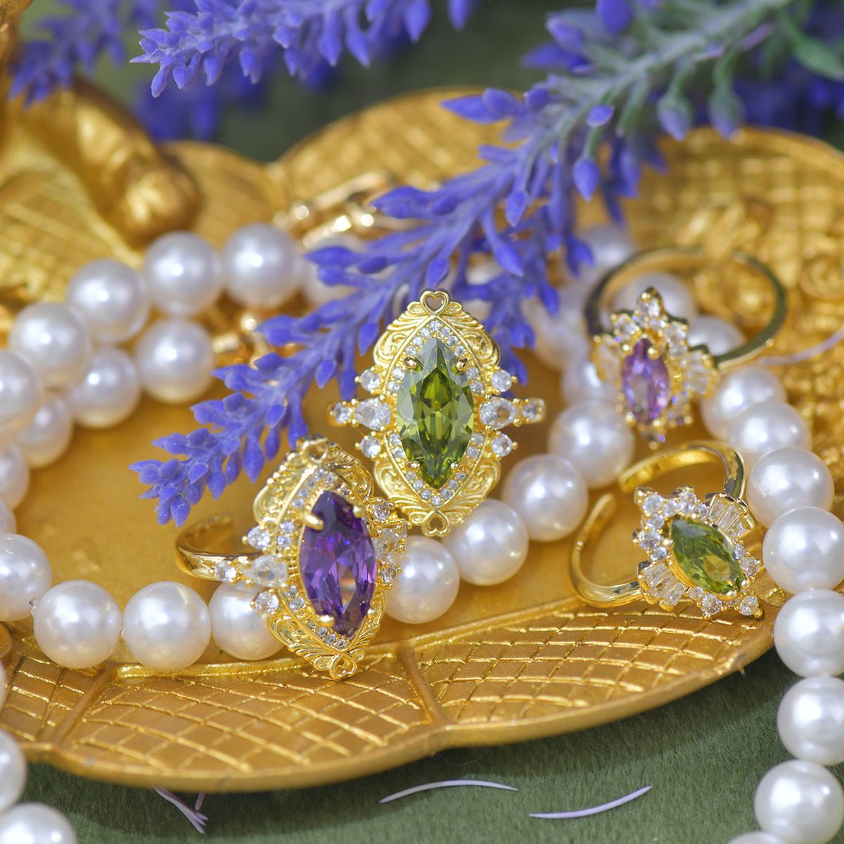 Violet Heirloom Ring - Gold - Plated - Abbott Atelier