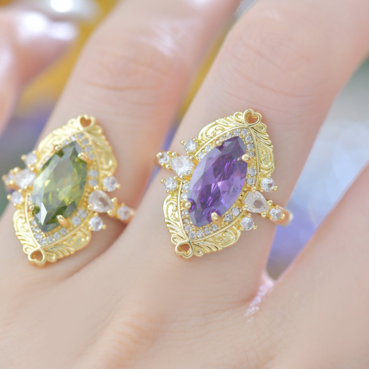 Violet Heirloom Ring - Gold - Plated - Abbott Atelier