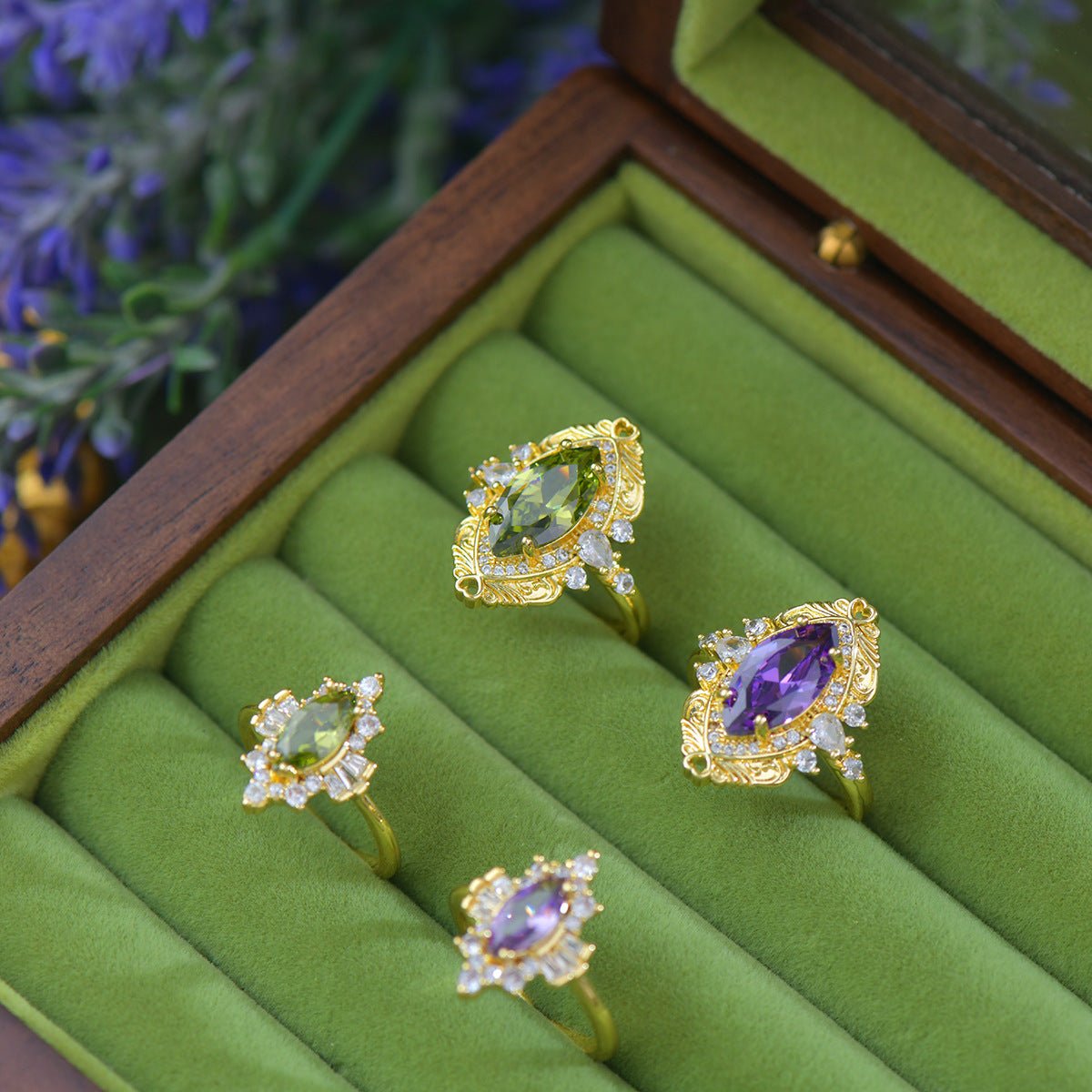 Violet Heirloom Ring - Gold - Plated - Abbott Atelier