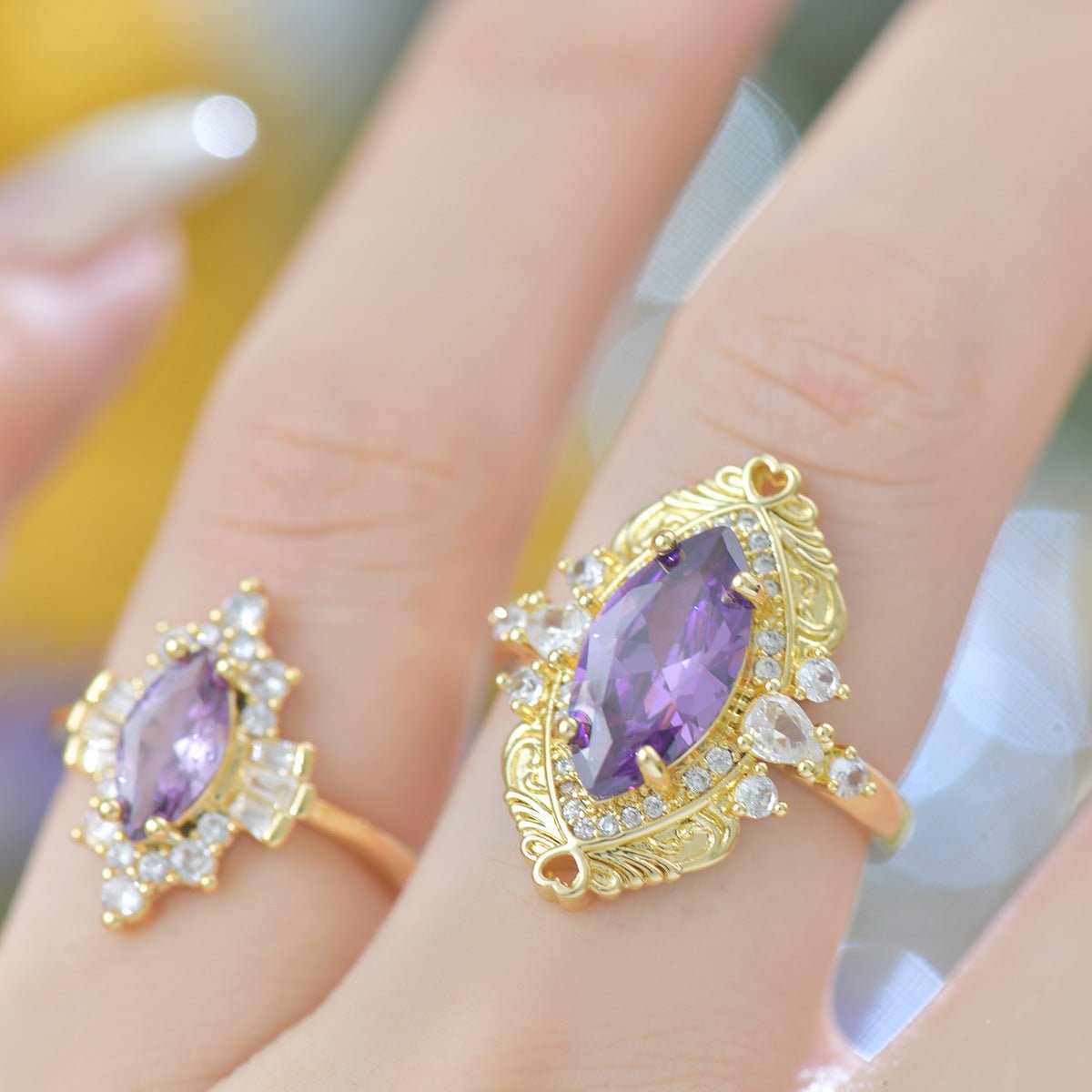Violet Heirloom Ring - Gold - Plated - Abbott Atelier