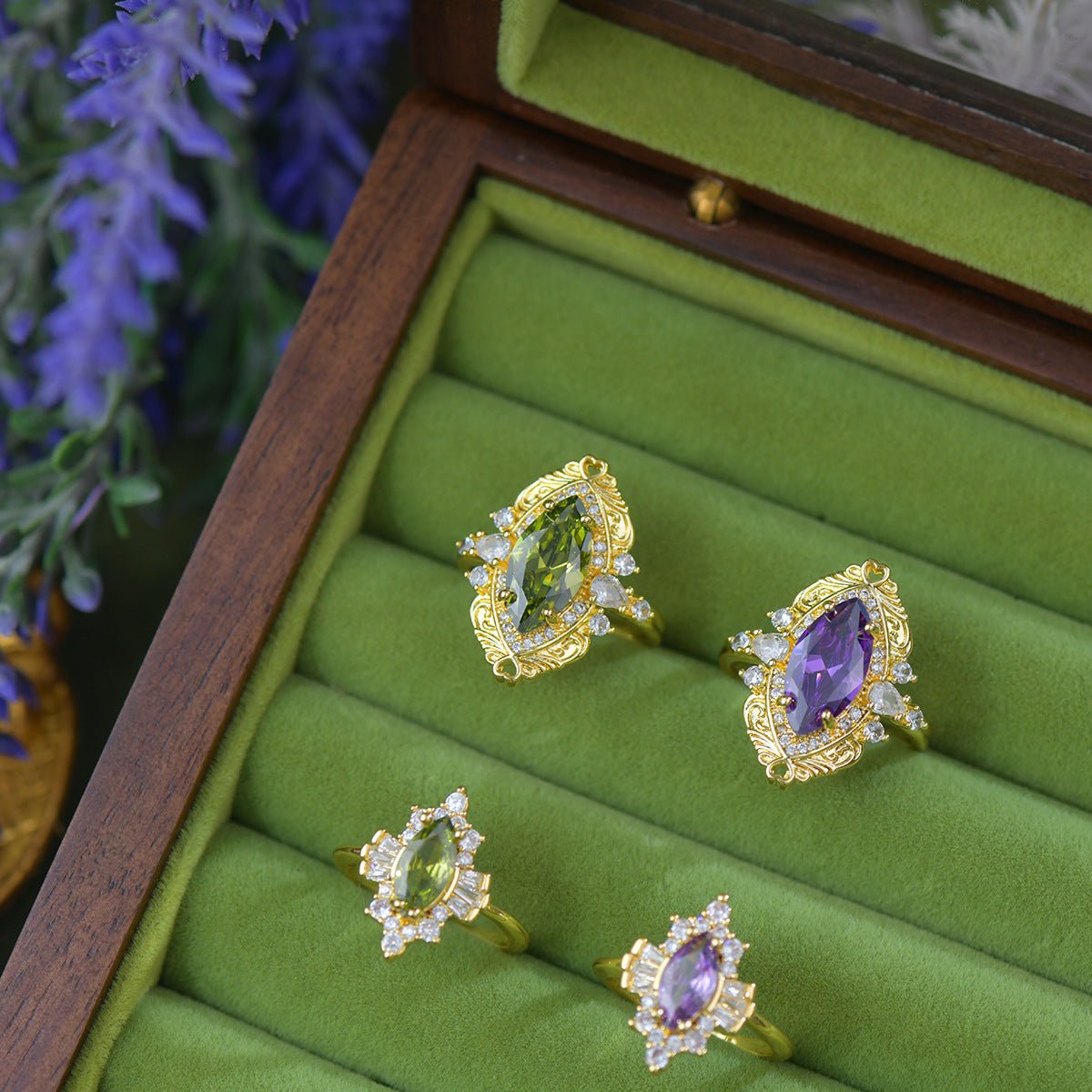 Violet Heirloom Ring - Gold - Plated - Abbott Atelier