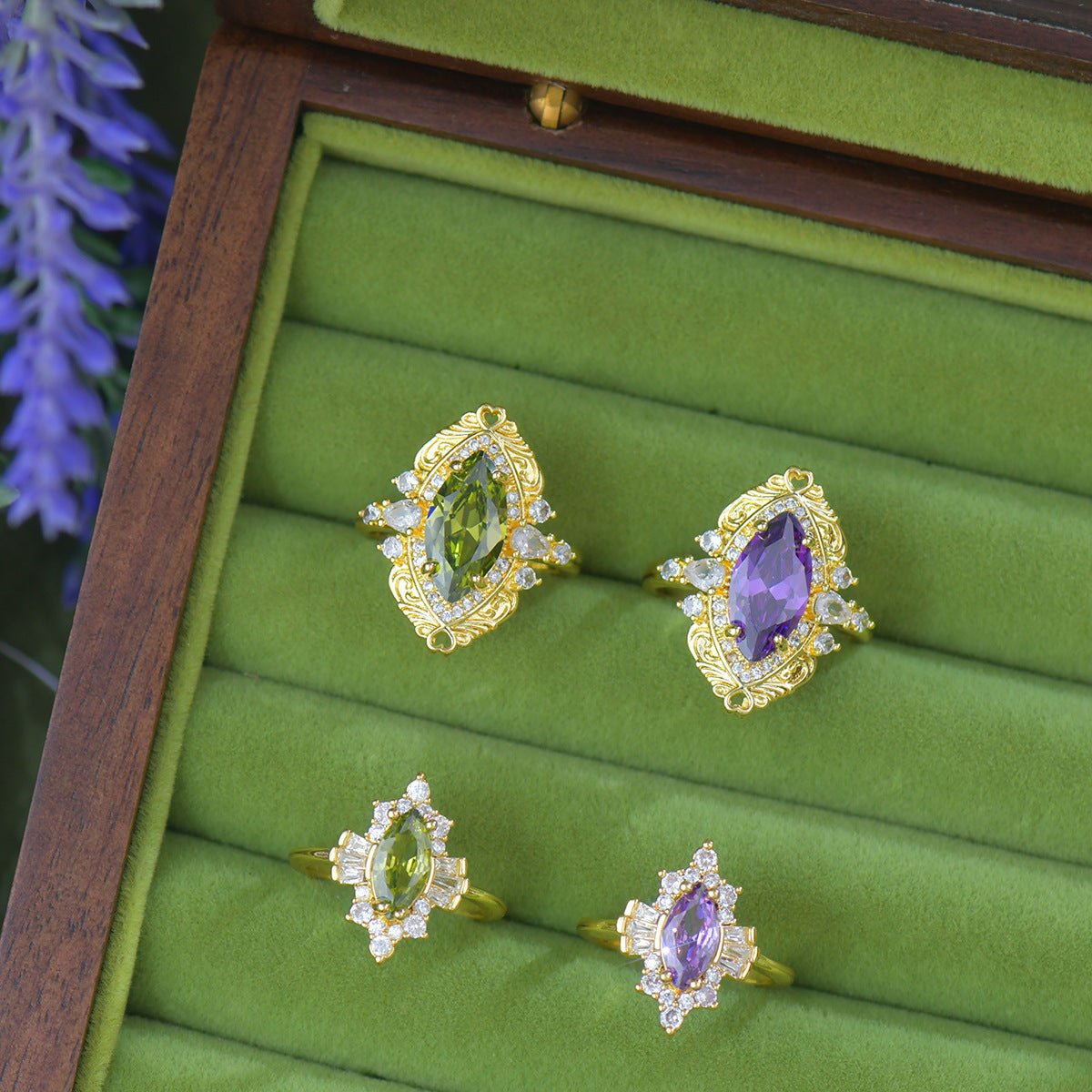 Violet Heirloom Ring - Gold - Plated - Abbott Atelier