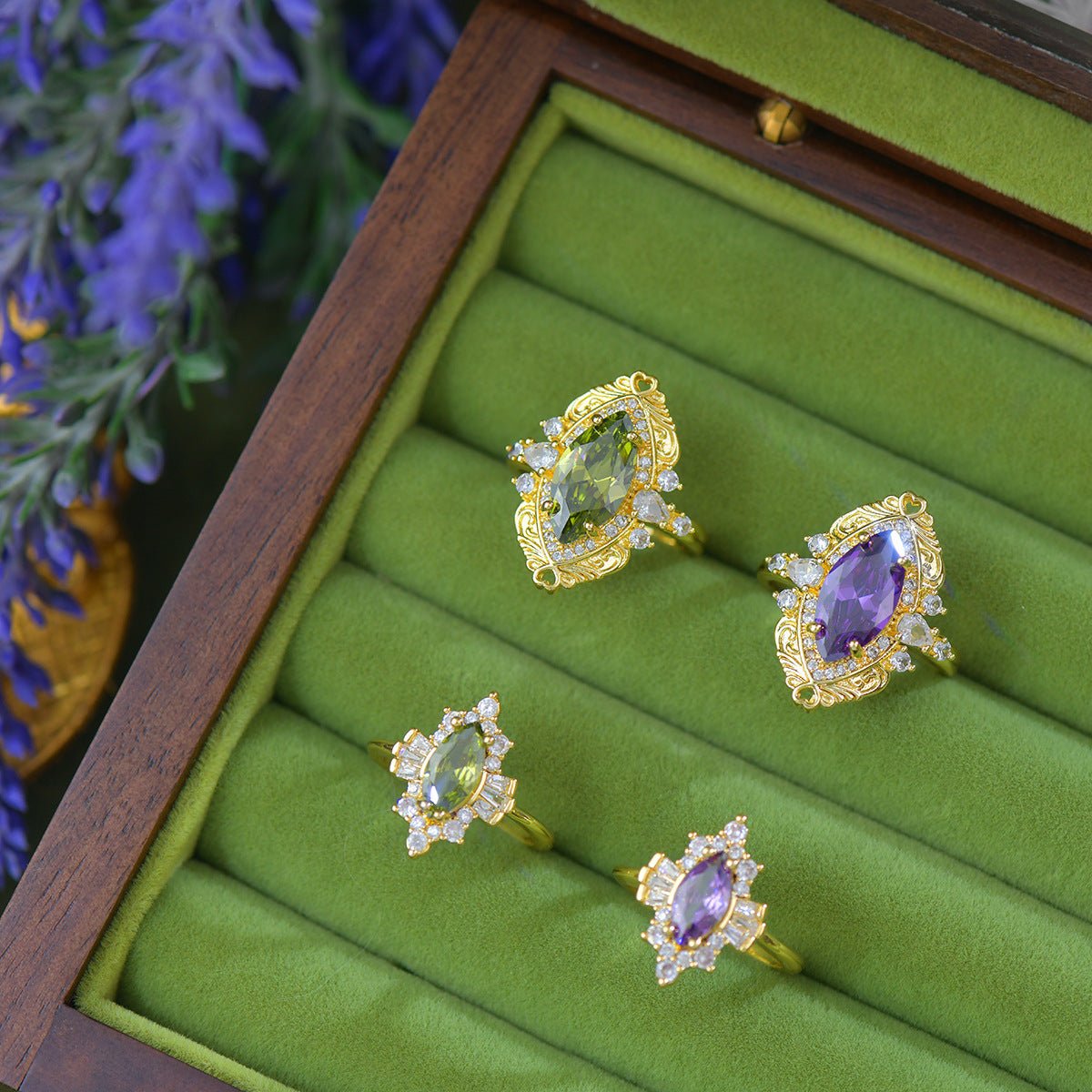 Violet Heirloom Ring - Gold - Plated - Abbott Atelier