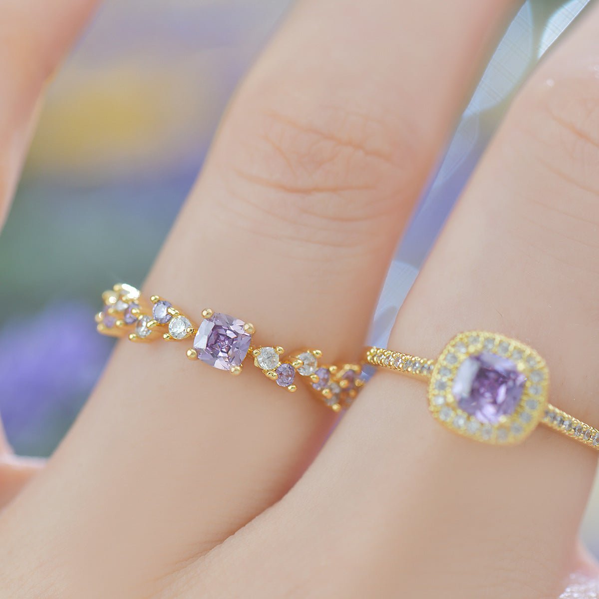 Violet Poetry Ring - Gold - Plated - Abbott Atelier