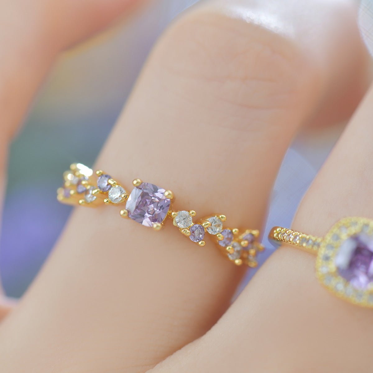 Violet Poetry Ring - Gold - Plated - Abbott Atelier