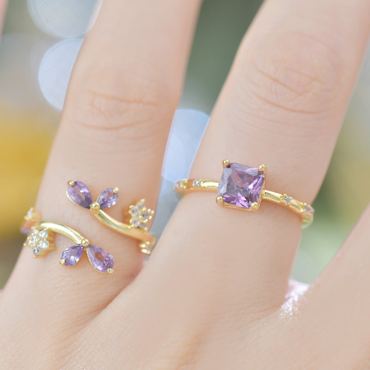 Violet Princess Ring - Gold - Plated - Abbott Atelier