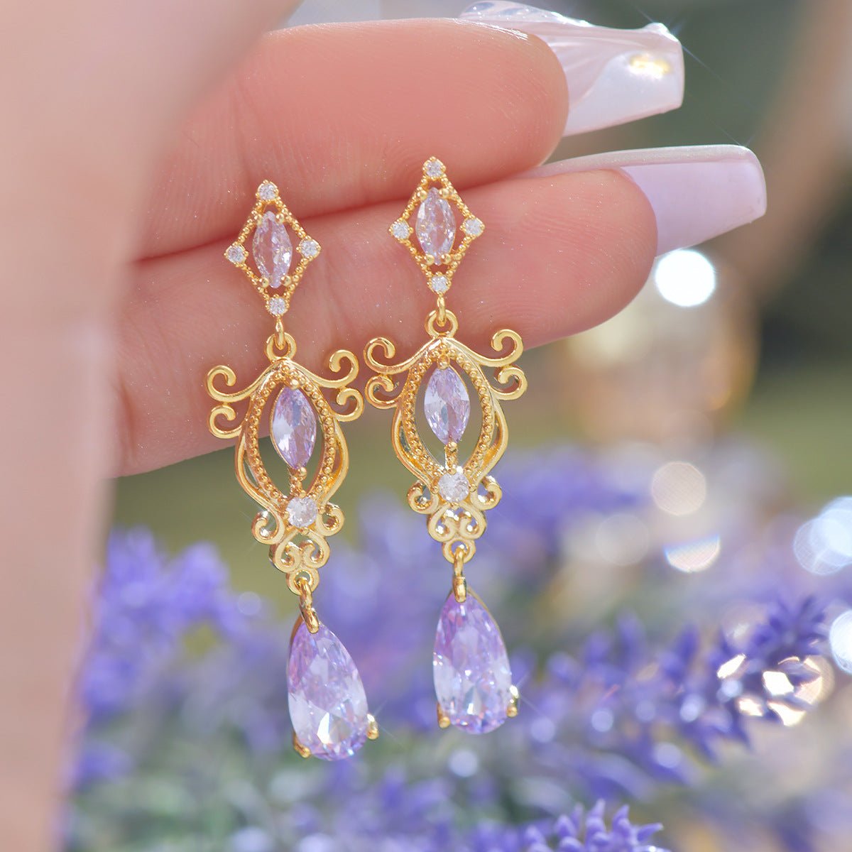 Violet Reverie Earrings - Hypoallergenic - Abbott Atelier
