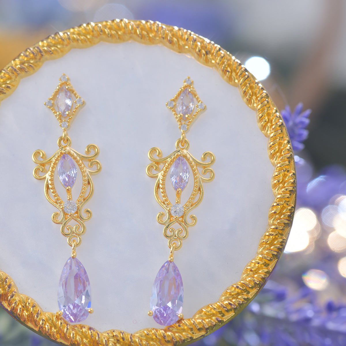 Violet Reverie Earrings - Hypoallergenic - Abbott Atelier