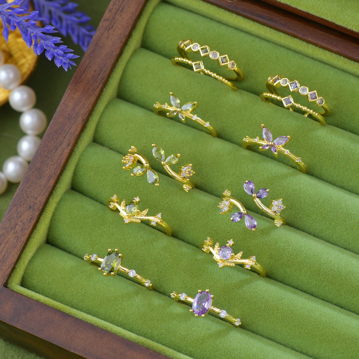 Violet Tiara Ring - Gold - Plated - Abbott Atelier