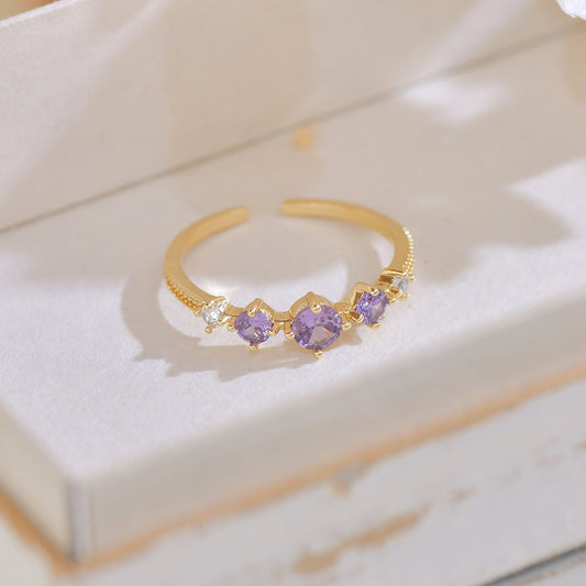 Violet Trilogy Ring - Gold - Plated - Abbott Atelier
