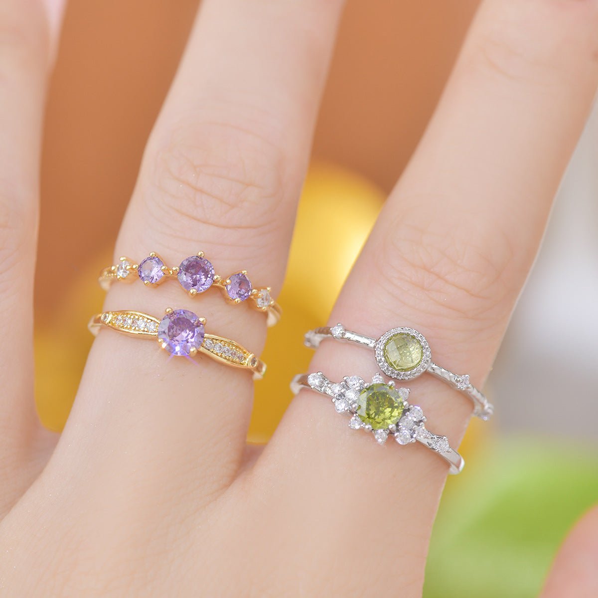 Violet Trilogy Ring - Gold - Plated - Abbott Atelier