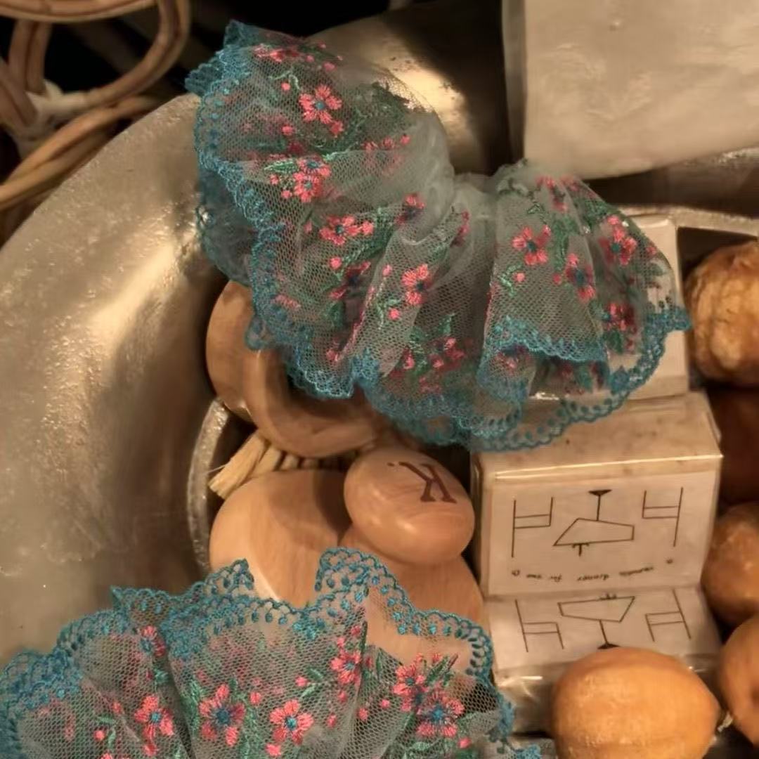 Wildflower Tulle Scrunchie - For Hair - Abbott Atelier